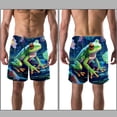 thumbnail image 3 of luoweisi Men's Beach Shorts Quick Dry Swim Trunks with Mesh Lining Frog M, 3 of 5