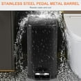 thumbnail image 5 of YRLLENSDAN Small Bathroom Trash Can with Lid, Step Trash Can with Foot Pedal, Stainless Steel Small Garbage Can for Bedroom Kitchen Office Dorm, Black, 5 of 7