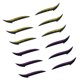 thumbnail image 5 of Jumpingount Eyeliner Sticker reutilizable doble párpado brillo línea tira maquillaje de ojos para fiesta Cosplay club nocturno, amarillo púrpura Type1 NO1 Jumpingount CBP178291, 5 of 6