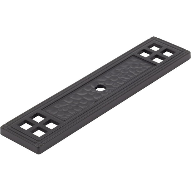 Arts & Crafts Knob Backplate, Matte Black by Stone Harbor