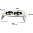 thumbnail image 2 of Laklulu Cuenco para Perros y Gatos, Cuenco de melamina de Acero Inoxidable, Suministros Antideslizantes para Mascotas, Cuenco Doble para Comida para Perros, 2 of 5