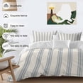 thumbnail image 3 of 3 Piece Blue Striped Duvet Cover Set California King, Microfiber Comforter/Quilt Cover with Corner Ties and 2 Pillowcases, Modern Stripes Farmhouse All Season Soft Bedding with Zipper Closure, 3 of 8