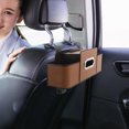 thumbnail image 4 of BESTYASH Caja De Almacenamiento Para Asiento De Auto Marrón Con Porta Pañuelos Y Taza, 4 of 6