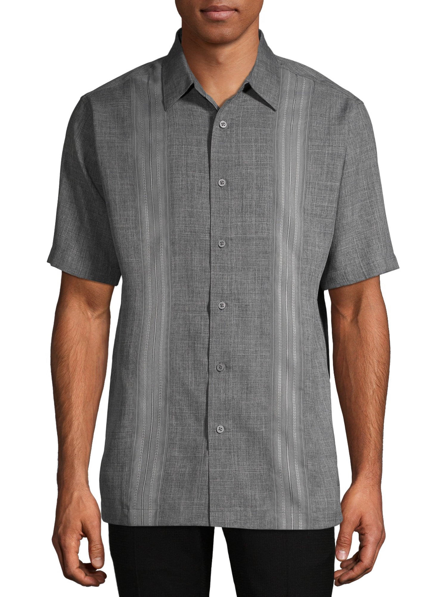 image 0 of GEORGE Short Sleeve Classic Fit Polyester Button-Up Shirt (Men's or Men's Big & Tall) 1 Pack