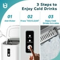 thumbnail image 6 of EUHOMY Countertop Ice Maker 26 lbs/Day Portable Self-Cleaning, 9 Bullet Ice in 6 Min, White, 6 of 8