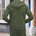 thumbnail image 3 of guisaled Zip Up Hoodie Men Casual Waffle Lightweight Fitted Full Zip Hooded Sweatshirts Drawstring Patchwork Cardigan Jackets, 3 of 6