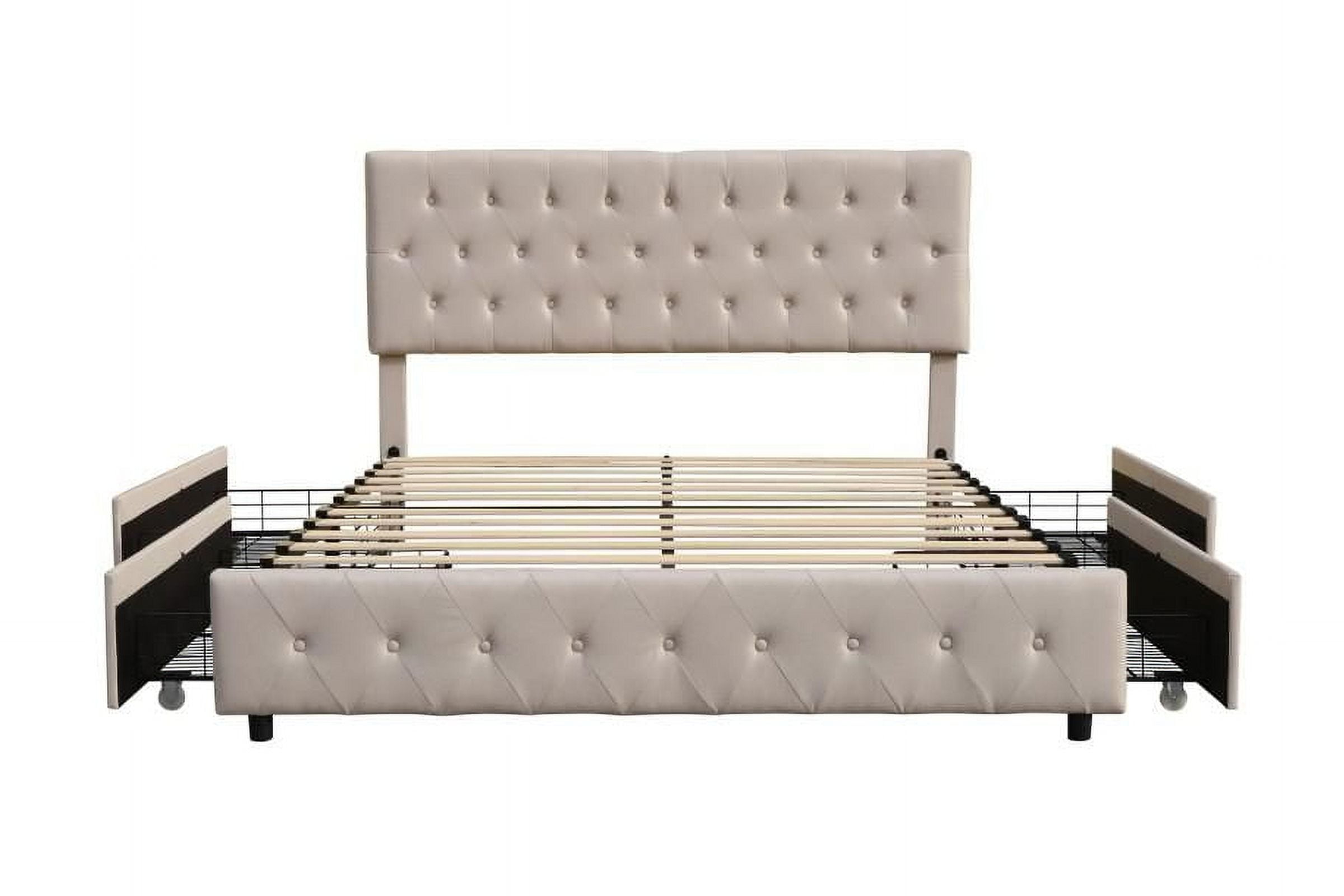 Mason Twin Platform Storage Bed, Beige