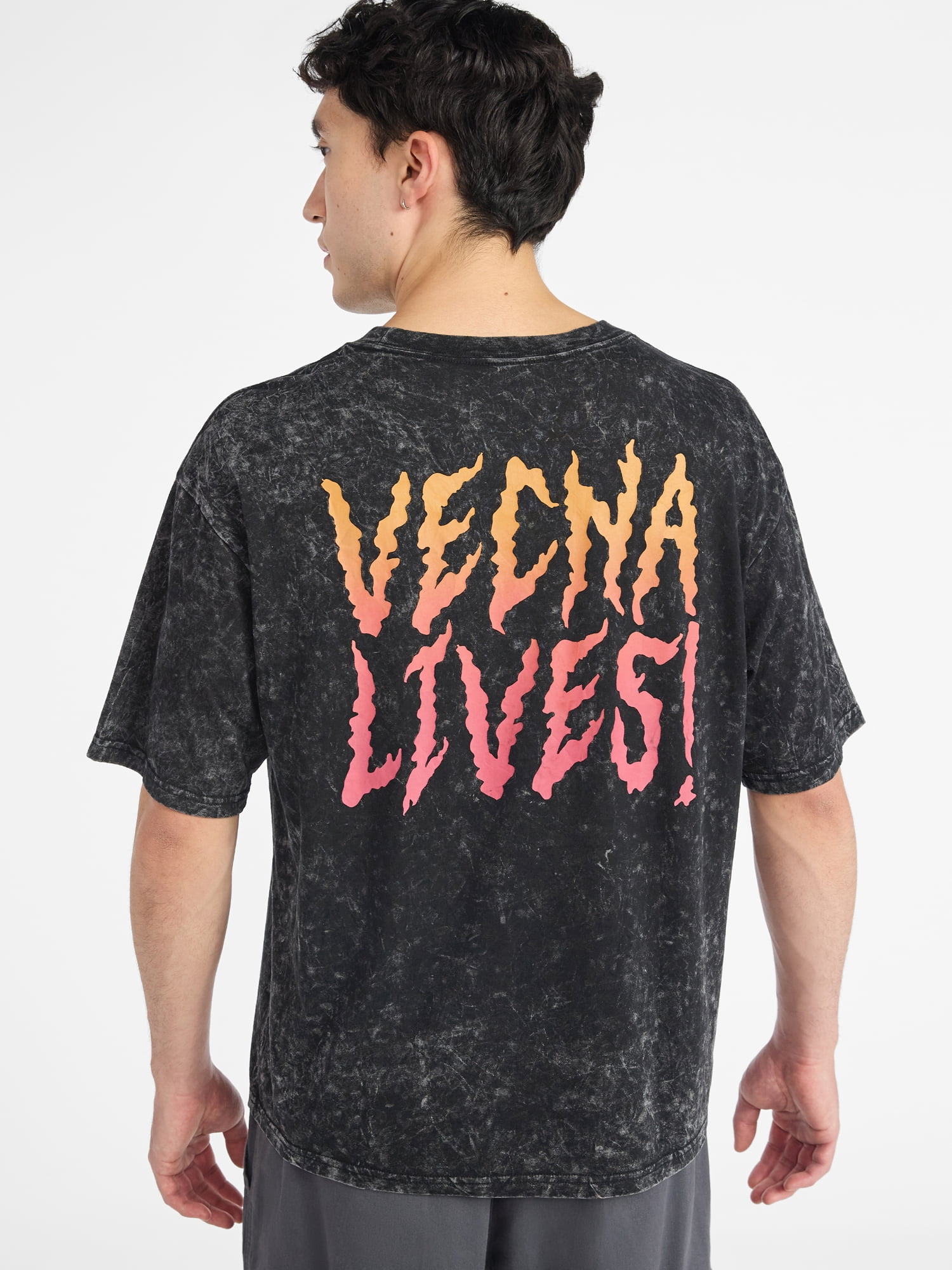 Netflix Stranger Things Vecna Lives Oversized Graphic T-Shirt from No Boundaries, Men's & Big Men's