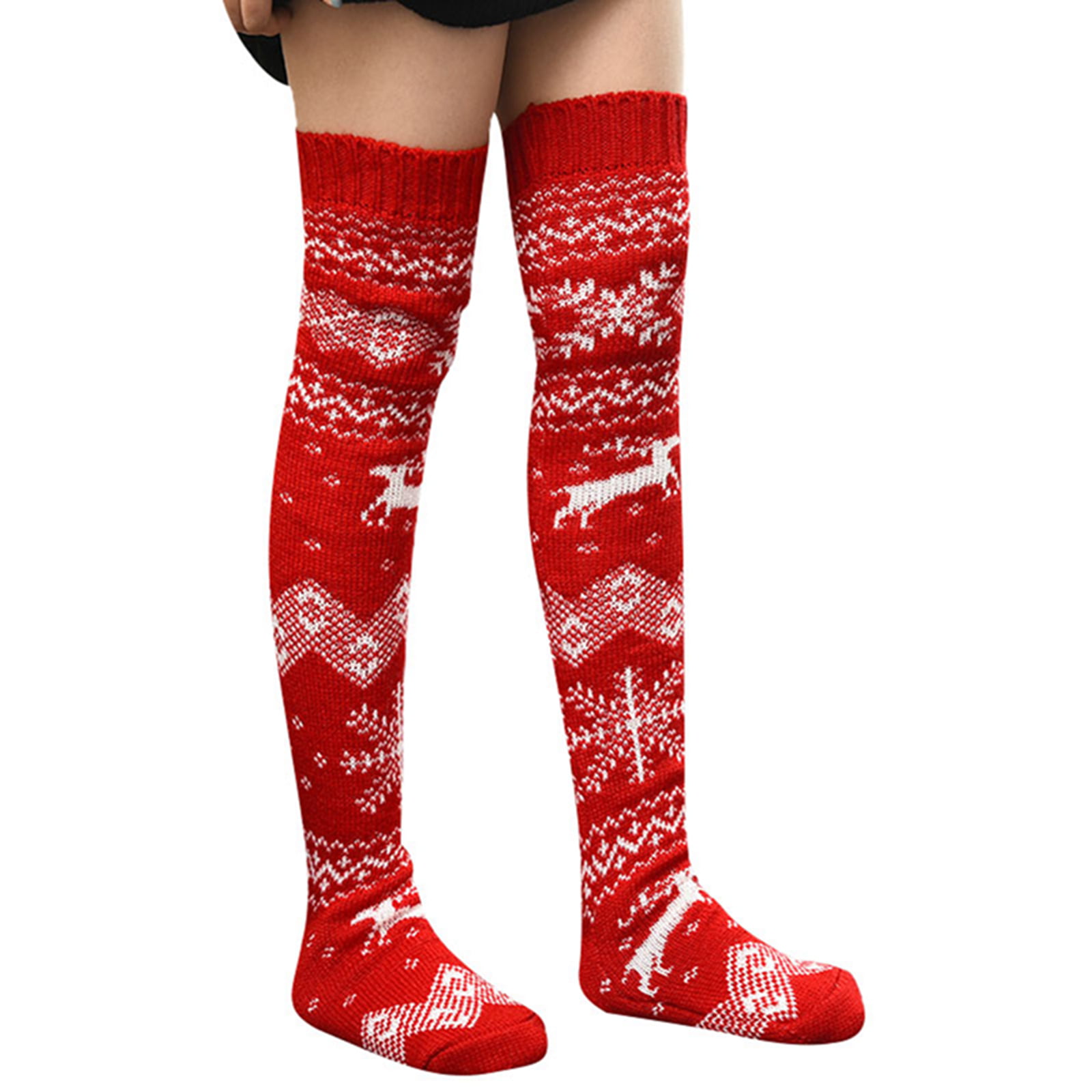 Thigh Stockings Soft Breathable Over Knee High Women Long Knit Socks Cartoon 