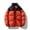 Red, variant on Men's Puffer Jacket Thickened Winter Bubble Coat Warm Stand Collar Color Block Zip Up Jacket