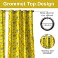 thumbnail image 2 of Flower Bird Lemon Tree Blackout Curtains Yellow Window Curtains Black Out Curtains Drapes Natural Theme Curtain, 2 of 7