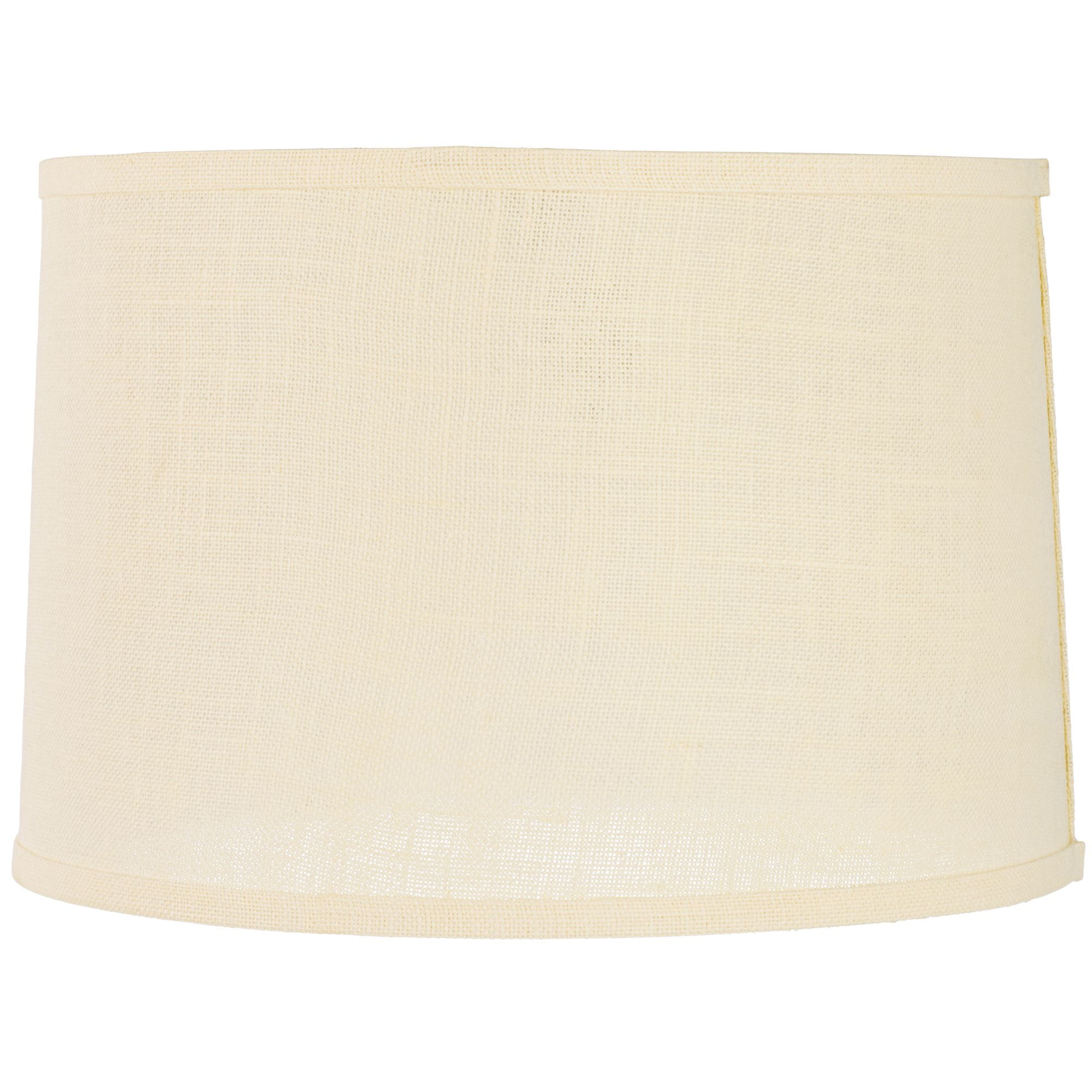 white burlap lamp shade