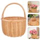 thumbnail image 2 of Cesta de picnic de mimbre tejida a mano, rústica, con asa, para niña de las flores, organizador de verduras de cocina para bodas y reuniones., 2 of 5