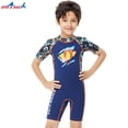 thumbnail image 4 of Naiovety Trajes de neopreno de 2,5 MM, traje de buceo para niños, traje de baño térmico de una pieza a la moda, traje de baño antiquemaduras solares Deportes acuáticos Negro XL Naiovety OD003655-04, 4 of 6