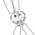 thumbnail image 4 of DESIGNICE 2026 New Best Friend Necklace,Sparkling Heart-Shaped Best Friend Birthday Gifts,Personalized Letter Best Friend Gifts,Meaningful Friendship Gifts,Four Person Rhinestone Stitching, 4 of 5
