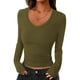 thumbnail image 1 of Remera PRETTYGARDEN 2025 Manga Larga Ajustada Crop Top Verde Militar Talle S, 1 of 8