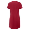 thumbnail image 3 of Women's Fanatics Scarlet San Francisco 49ers Ruched Drape T-Shirt Dress, 3 of 3