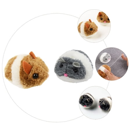 PBPBOX Kittens Toys Squeaky Mouse Cat Toy Assorted Color 2Pcs