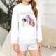 thumbnail image 4 of Moonsky Sudadera de cuello redondo Pop De-on - Sudadera de manga larga con estampado del cantante HUNTR/X - Sudadera de cuello redondo y manga larga para hombre y mujer Blanco 130, 4 of 4