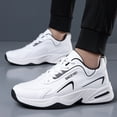 thumbnail image 5 of Men's Leather Waterproof Platform Dad Shoes Casual Walking Sneakers, 5 of 6