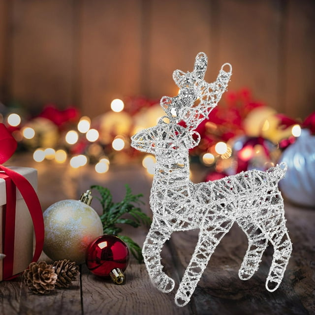 Adornos de cieERos navideños de hierro forjado Adornos navideños de alces Ca