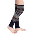 thumbnail image 2 of Women Knee High Socks Winter Bohemian Boot Cuffs Knit Crochet Leg Warmers, 2 of 5