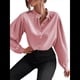 thumbnail image 2 of Camisas con Botones para Mujer, Blusas de Otoño para Mujer, Blusas Informales de Negocios para Mujer Rosa XL, 2 of 8