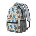 thumbnail image 2 of Baseballs and Gloves Light Blue Pattern Backpack for School, Cute School Bag with Adjustable Shoulder Straps and Padded Back, 15.3"x11"x6.7", 2 of 5