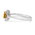 thumbnail image 4 of 14k White Gold Oval Citrine And Diamond Ring, 4 of 6