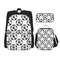 thumbnail image 1 of Disketp Happy Football Mochila Estampada de Gran Capacidad con Lonchera y Estuche, Set de 3 Piezas para Estudiantes, 1 of 7