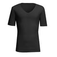thumbnail image 6 of Big and Tall Shirts for Men Summer Thin V Neck Solid Color Sweater Summer Short Sleeve Knit T Shirt Top Mens Set Workout Shirts Stretchy for Men Shirt Mens Medium T V Neck 3xlt Big 2XL, 6 of 7