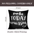 thumbnail image 2 of LALILO Throw Pillow Covers Brush Make Motivational Quote Brush Cushion Cover 18" x 18", 2 Pack, 2 of 6