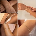 thumbnail image 4 of Pulseras DEARMAY chapadas en oro auténtico de 14 quilates para mujer, 6 unidades, 4 of 9
