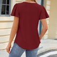 thumbnail image 3 of Kayannuo Hauts à Manches Courtes pour Femmes Liquidation T-Shirts Graphiques Femmes Saint-Valentin Blouse d'Été Décontractée Manches Courtes Col en V Ourlet Incurvé Tunique Ample T-shirt Blouse, 3 of 4