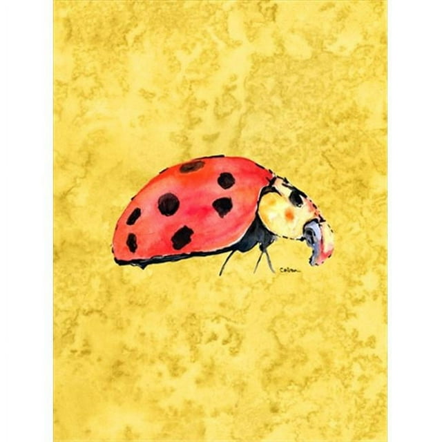 Carolines Treasures 8867CHF 28 x 40 In. Lady Bug On Yellow Flag Canvas- House Size