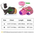 thumbnail image 3 of Small Pet Outdoor Walking Harness Vest and Leash Set with Cute Bowknot Decor Chest Strap Harness for Rat Ferret Hamster Squirrel Clothes Accessory, 3 of 8