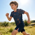 thumbnail image 2 of Adarl Boys Athletic Shorts Set 2 Piece Quick Dry Short Sleeve T-Shirt and Mesh Shorts Soccer Set Sizes 4-14 Years, 2 of 5