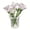White, variant on Mini Glass Flowers in Vase, Handmade Stained Glass Flower Bouquet with Stems, Miniature Crystal Floral Collectible Figurine Table Centerpieces Home Decor, Women Wife Mom Gift