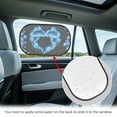 thumbnail image 4 of Yuyamidu 2 Pack Blue Jellyfish Car Side Window Sun Shade for Sedan Truck SUV Hibiscus Auto Sun Visor Fashion Vehicle Backseat Sunshades for Side Window, 4 of 7