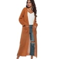 thumbnail image 3 of Women's Loose Long Sleeve Open Front Breathable Cardigan Sweater with Pocket, 3 of 3