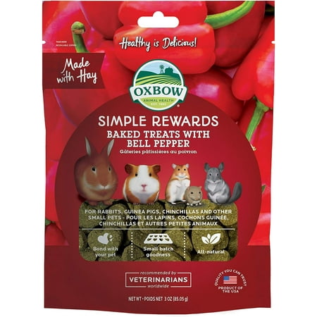 UPC: 0744845960180 | Oxbow® Simple Rewards Baked Treats with Bell Pepper 2 oz for Small Animal Food