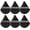 A-Black, variant on Soft Puff Triangle Makeup Puff, 6 count Foundation Sponge Wet &Dry Makeup Tool for Loose Mineral Setting,A-