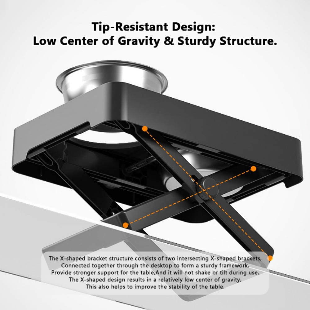 Adjustable Elevated Dog Feeding Station, Height - Adjustable (7 - 25cm) with Food Grade Stainless Steel Bowls, Tip - Resistant & Spill - Proof, Black/Gray Style, 1 Set