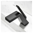 thumbnail image 2 of Basin Faucet Black/Chrome Face Single Handle Deck Mounted Sink Taps, Cold And Hot Mixer For Bathroom Crane Faucets, 2 of 10