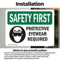 thumbnail image 3 of (2 Pack) Protective Eyewear Required With Symbol OSHA Safety First Sign, 3 of 7