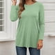 thumbnail image 1 of MHFRRA Camisetas de Mujer para Uso Informal, Otoño e Invierno, Camisetas de Manga Larga con Cuello Redondo para Una Comodidad Diaria. Gn2, 1 of 5