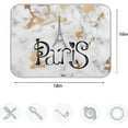 thumbnail image 4 of GZHJMY Stylish Marble Modern Paris Eiffel Tower Absorbent Dish Drying Mat,16" x 18" Microfiber Kitchen Countertop Table Protector Multi-Purpose Counter Rack Sink Drainer Pad, 4 of 6