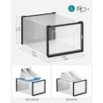 thumbnail image 6 of SONGMICS Pack of 18 Stackable Shoe Storage Organizers, Transparent and Black, 6 of 7