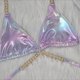 thumbnail image 4 of Trajes de Baño de Bikini de Mujer de Color Sólido Sexy de Moda Dividido con Pantalones, Nylon de Corte Alto para la Piscina de Playa Y las Vacaciones de Verano, 4 of 9