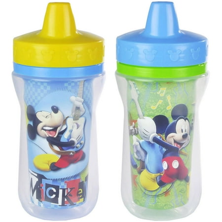 The First Years Meal Mates Mickey Mouse Insulated 9 oz. Sippy Cup, 2-Pack, BPA Free